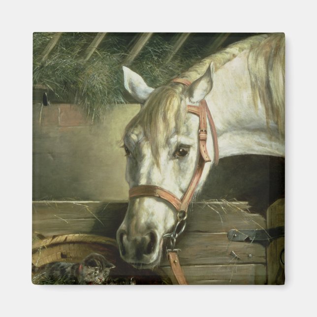 Pferde und Kätzchen, 1890 Magnet (Vorne)