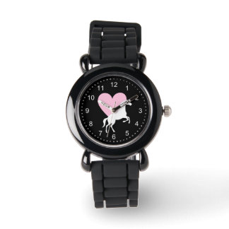 Pferde und Liebe Armbanduhr