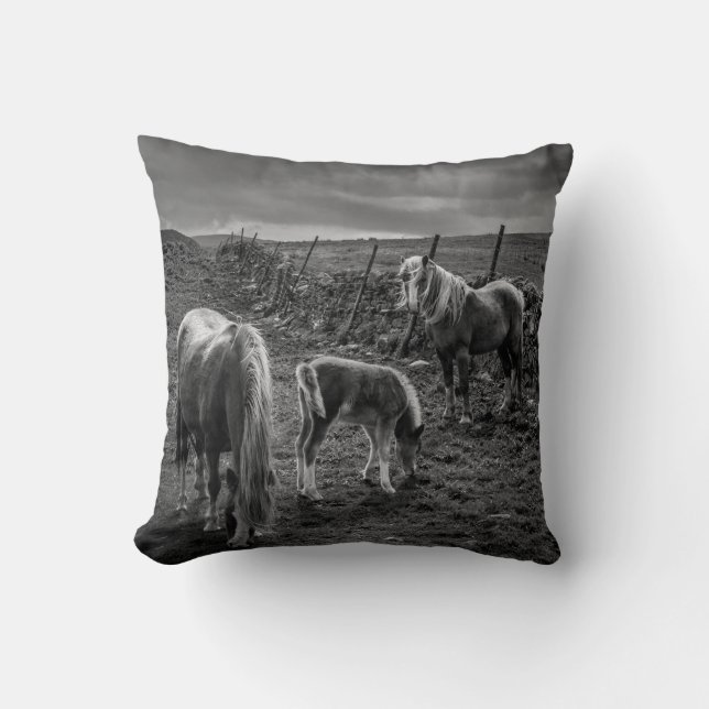 Pferde und Pony Pillow Kissen (Vorderseite)