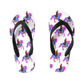 Pferde und Reiter Kinder Flip Flops