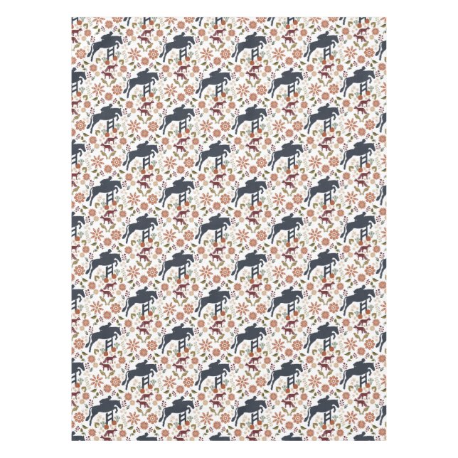 Pferde und Reiter Tablecloth Reittiere Kunst, Dich Tischdecke (Vorderseite)