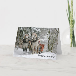 Pferde und Schlitten Weihnachten