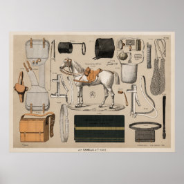 Pferde und Versorgungsgüter Poster