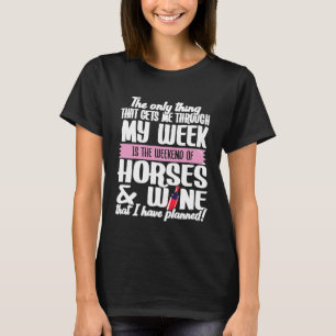Pferde und Wein T-Shirt