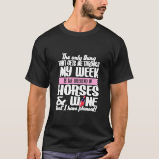 Pferde und Wein T-Shirt