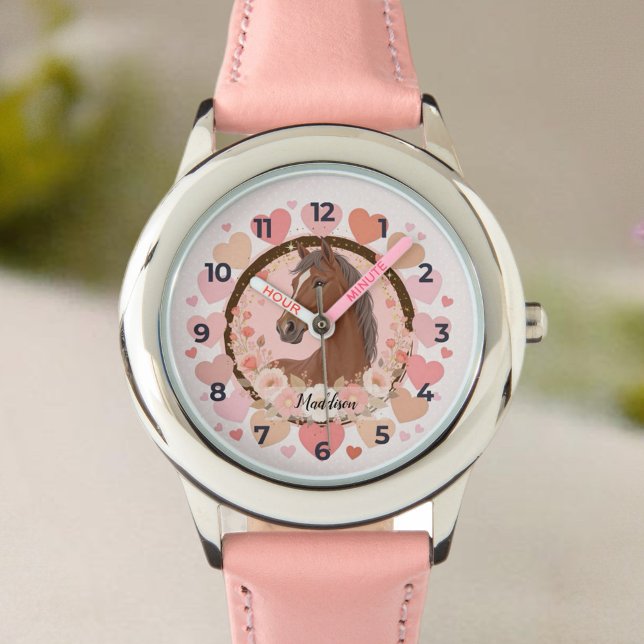 Pferde Valentinsuhr Armbanduhr (Celebrate in style with this charming birthday invitation featuring a beautiful horse design. 
)