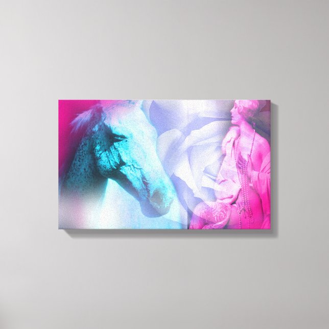 Pferde verleihen uns die Flügel, die uns fehlen Leinwanddruck (Vorderseite)