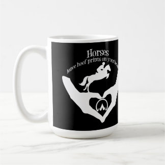 Pferde Verließ Hoof Prints auf dem Herzen Kaffeetasse