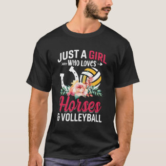 Pferde Volleyball Nur ein Wer Lieben T-Shirt