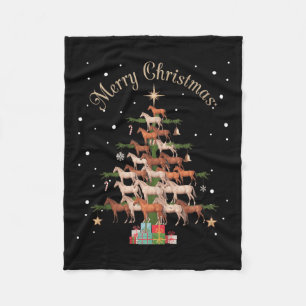 Pferde Weihnachten Bäume Pferde Weihnachtsbaum Fro Fleecedecke