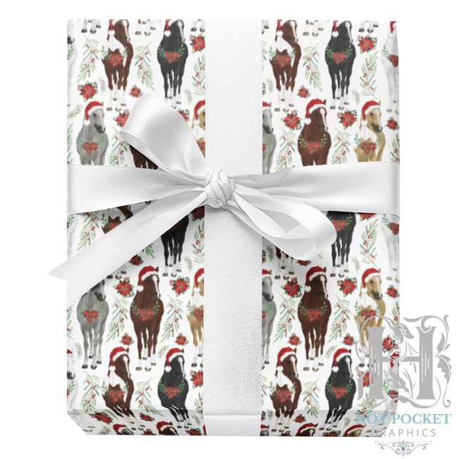Pferde-Weihnachtsgeschenkpapier Geschenkpapier (Von Creator hochgeladen)