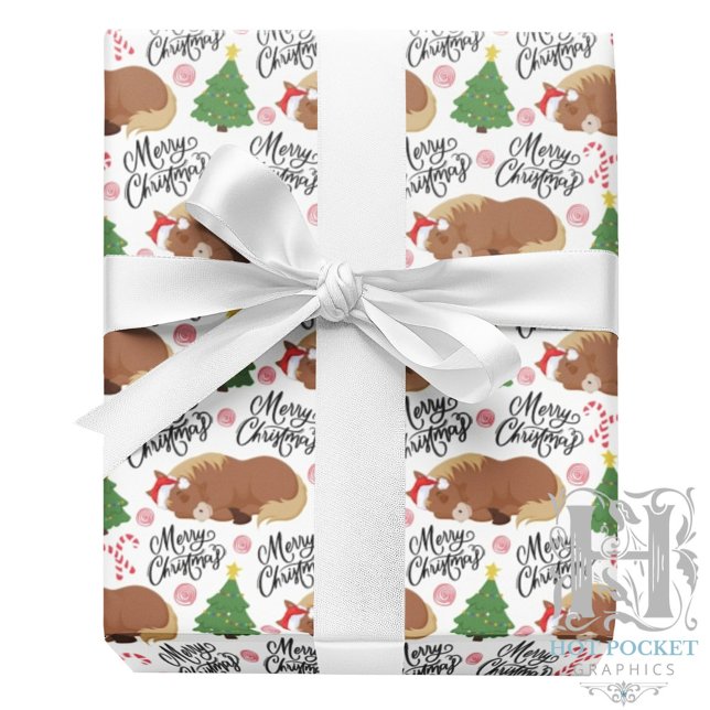 Pferde-Weihnachtspapier Geschenkpapier (Von Creator hochgeladen)