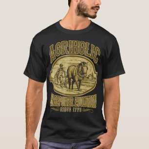 Pferdeabdichtungsfelder - Antiquitäts-Shirt T-Shirt