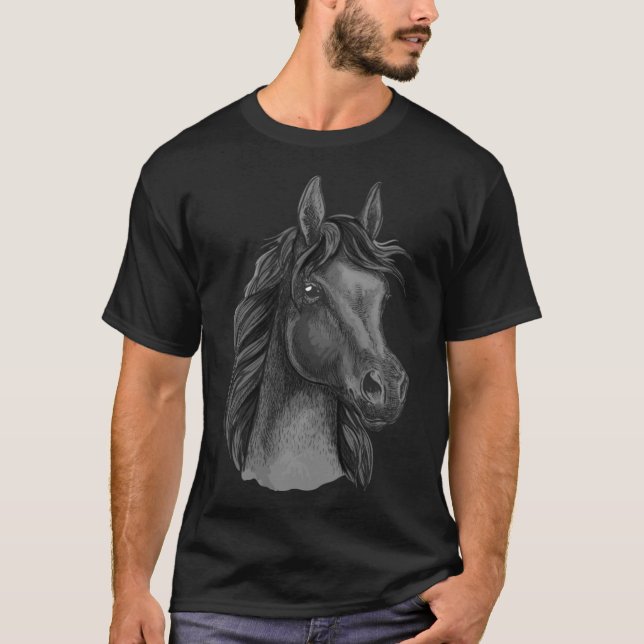 Pferdeamadeus künstlerisch T-Shirt (Vorderseite)