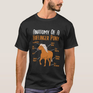 Pferdeanatomie eines Haflinger Pony Haflinger Pfer T-Shirt