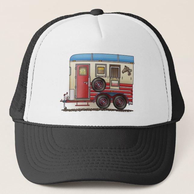 Pferdeanhänger-Camper Truckerkappe (Vorderseite)