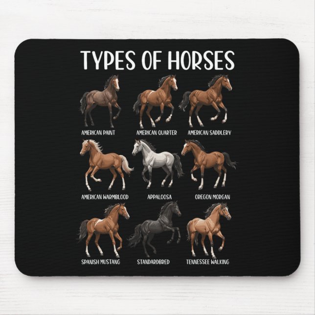 Pferdearten Shirt Gewitterpferd Mousepad (Vorne)