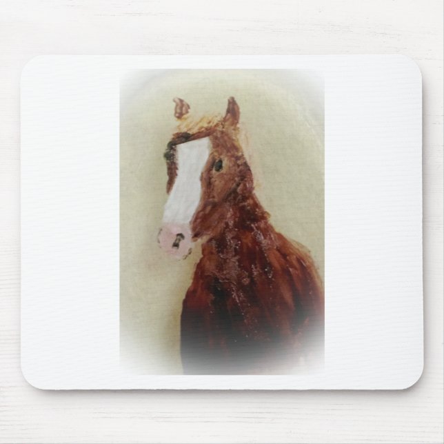 Pferdeartiges malendes Brown-Pferd Mousepad (Vorne)