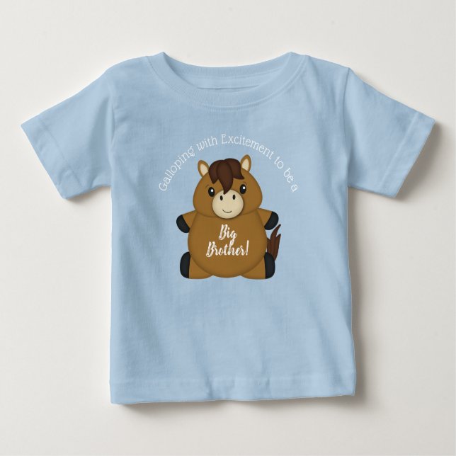 PferdeBaby Dusche Blue Boy Baby T-shirt (Vorderseite)