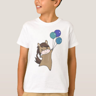 Pferdeballons fliegen Niedliche Tiere für Kinder T-Shirt