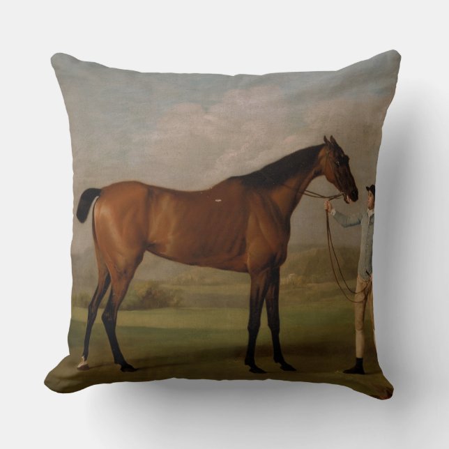 Pferdebauernhof-Ranchfahrt trägt pferdeartiges Kissen (Vorderseite)