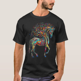 Pferdebaum Farbiges Tierpferd 1 T-Shirt