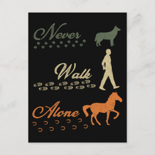 Pferdebesitzer Liebe Hunde Reiten Postkarte