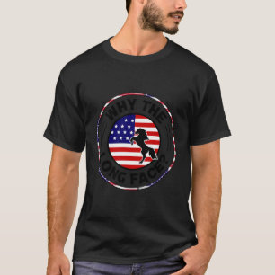 Pferdebesitzer Lover Jockey Quote I Stolz USA Flag T-Shirt
