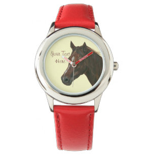 Pferdebild von Kastanienmare Armbanduhr