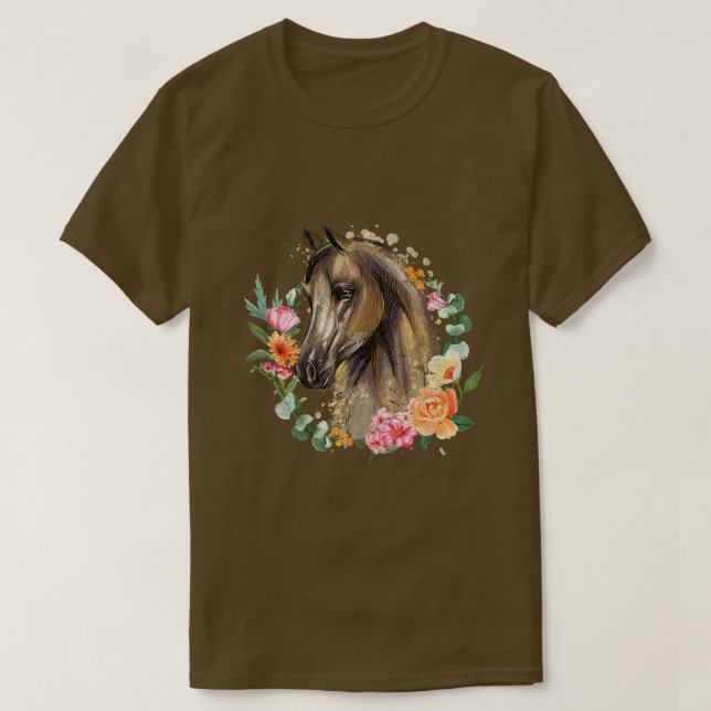 Pferdeblütenpferde Naturpferde Pferde Reiten T-Shirt (Design vorne)