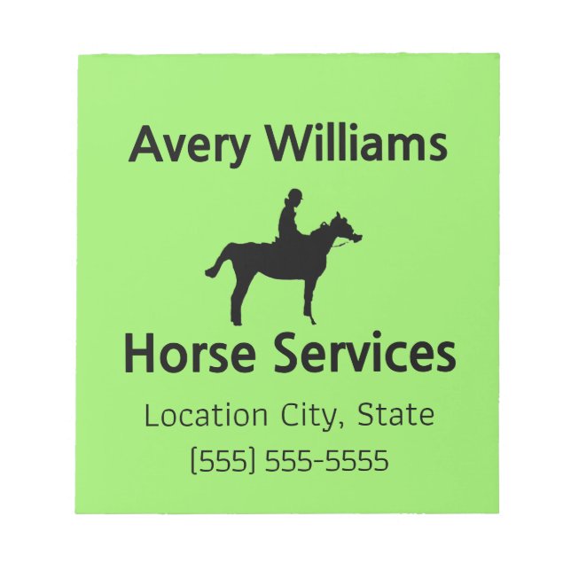 Pferdebranche-Profi Klein Notizblock (Vorderseite)