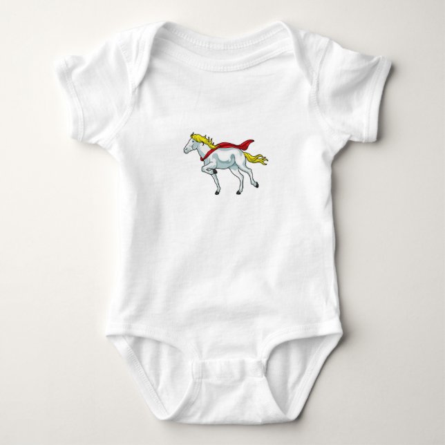 Pferdecape Baby Strampler (Vorderseite)