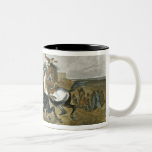 Pferdedas laufen von Sioux-amerikanischem Zweifarbige Tasse