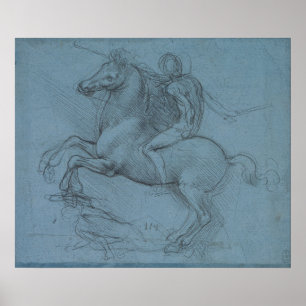 Pferdedenkmal (Studie) von Leonardo da Vinci Poster