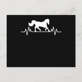 Pferdedesign Herzschlag Spaß Reitsport Geschenk Postkarte
