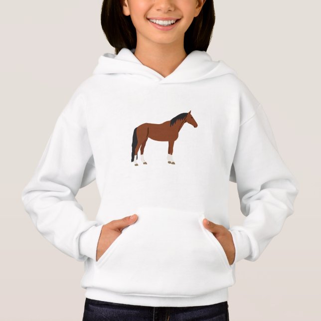 Pferdedesign Hoodie (Vorderseite)