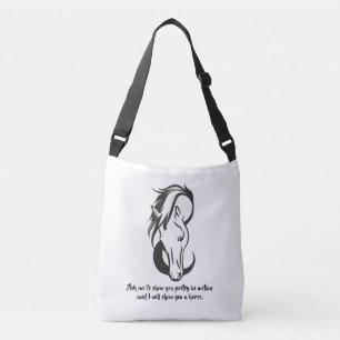 Pferdedesign mit Poesie in Motion Zitat Tragetaschen Mit Langen Trägern