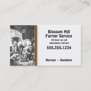 PferdeDonkey Farrier Business Card Visitenkarte