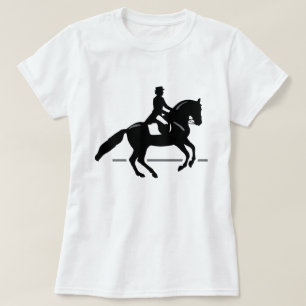 Pferdedressage-Reiter-Silhouette T-Shirt