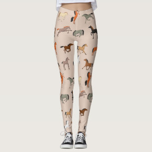 Pferdedruckmuster, Jungen Mädchen & Kinder, Pferde Leggings