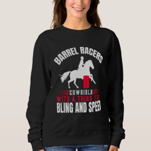 Pferdeeichenjunge mit einem Ding zum Blasen Sweatshirt