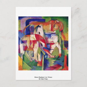 Pferdeelephant Kuh Winter by Marc Franz Postkarte