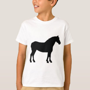 Pferdeentwurf (schwarz) T-Shirt