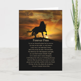 PferdeEquine Beileid Spirituelles Gedicht Karte