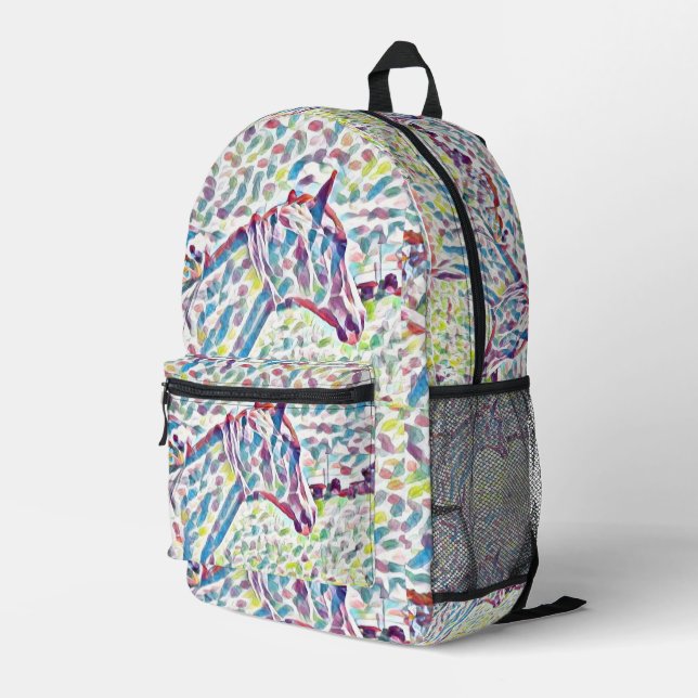 Pferdefarben des Lebens,   Bedruckter Rucksack (Rückseitige Ecke Rechts)
