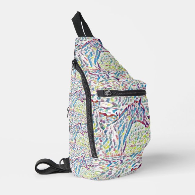 Pferdefarben des Lebens,   Crossbody Bag (Linke Seite)