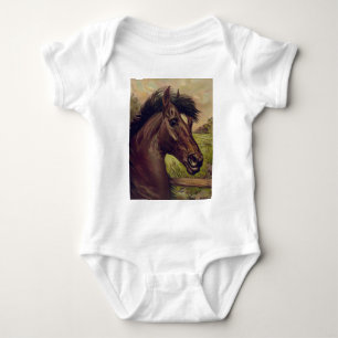 Pferdefarm Ranch Reitsport Western Pferdesport Hau Baby Strampler