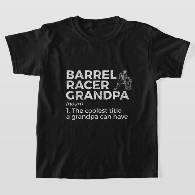Pferdefilet Barrel Racer Grandpa Pferderennen 343 T-Shirt (Ablage )