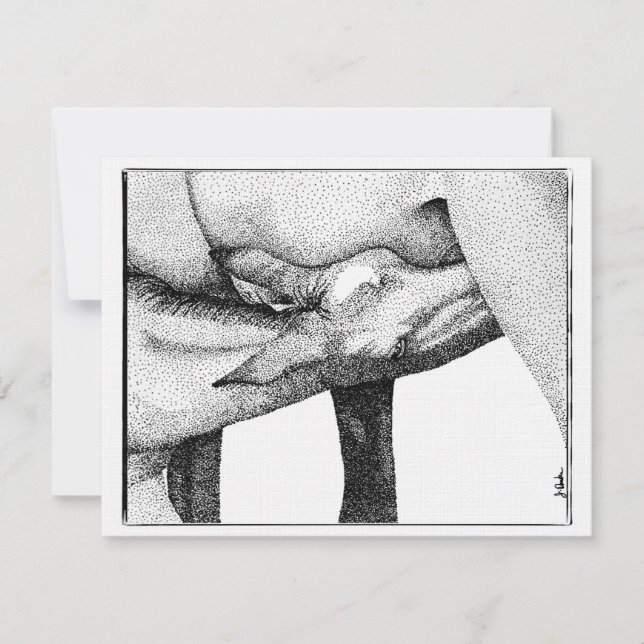 Pferdefoal Babydusche Einladung (Vorderseite)