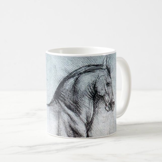 Pferdeforschung, Leonardo da Vinci Kaffeetasse (VorderseiteRechts)